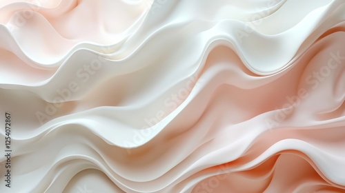 Abstract silky fabric creates waves of smooth creamy texture