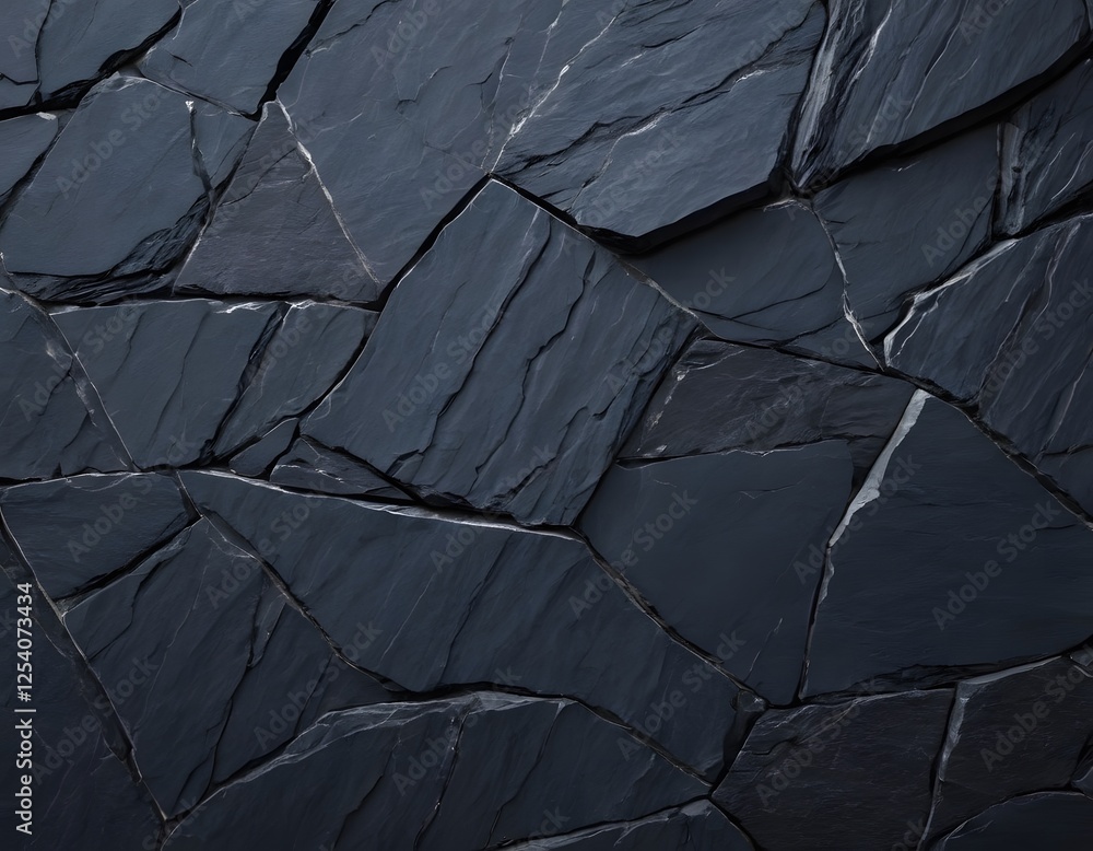 Black and dark blue cracked layers of stone. Ideal for nature, geology projects Black and dark blue cracked layers of stone. Ideal for nature, geology projects