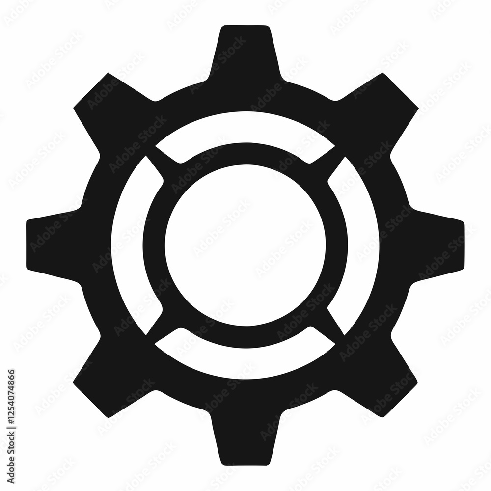creative silhouette gear icon vector illustration
