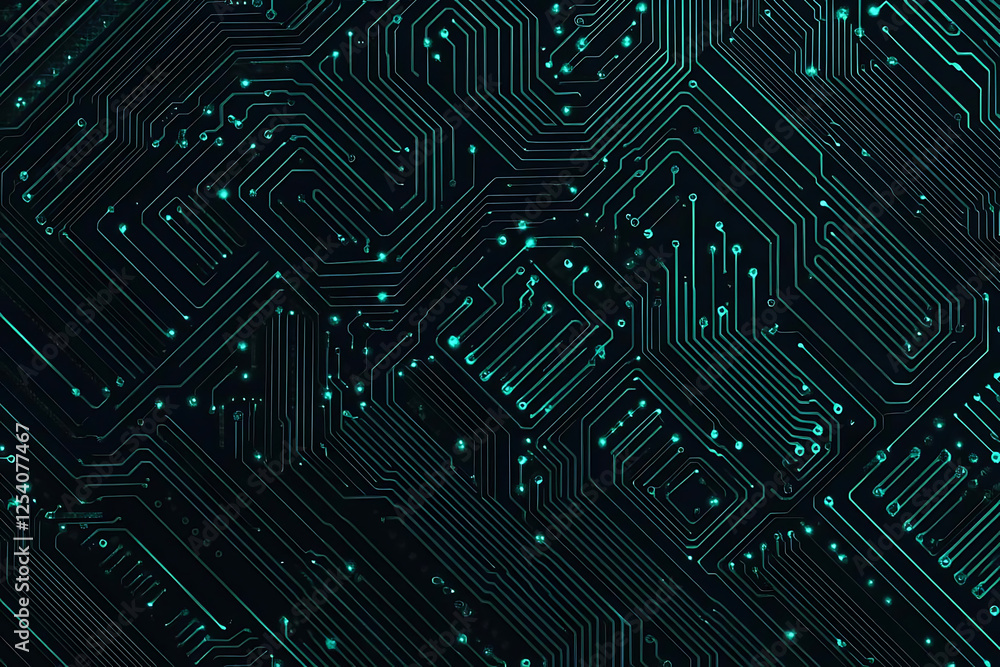 Abstract close-up of a glowing blue digital circuit board, showcasing intricate connections and technological design on a black background.
Abstract close-up of a glowing blue digital circuit board, showcasing intricate connections and technological design on a black background.