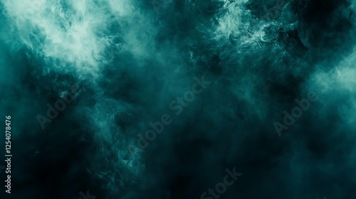 Wallpaper Mural Teal smoke swirls, dark background, design Torontodigital.ca
