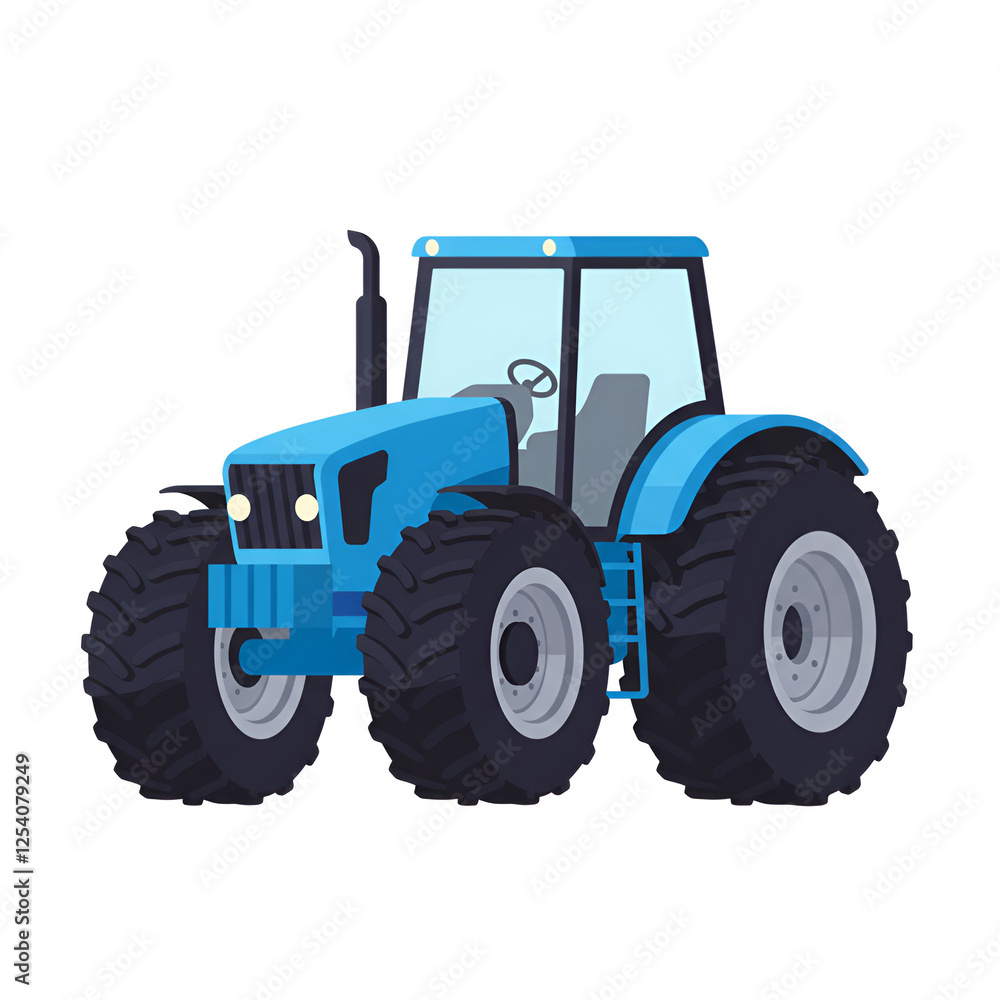 Tractor with Large Wheels and Simple Design