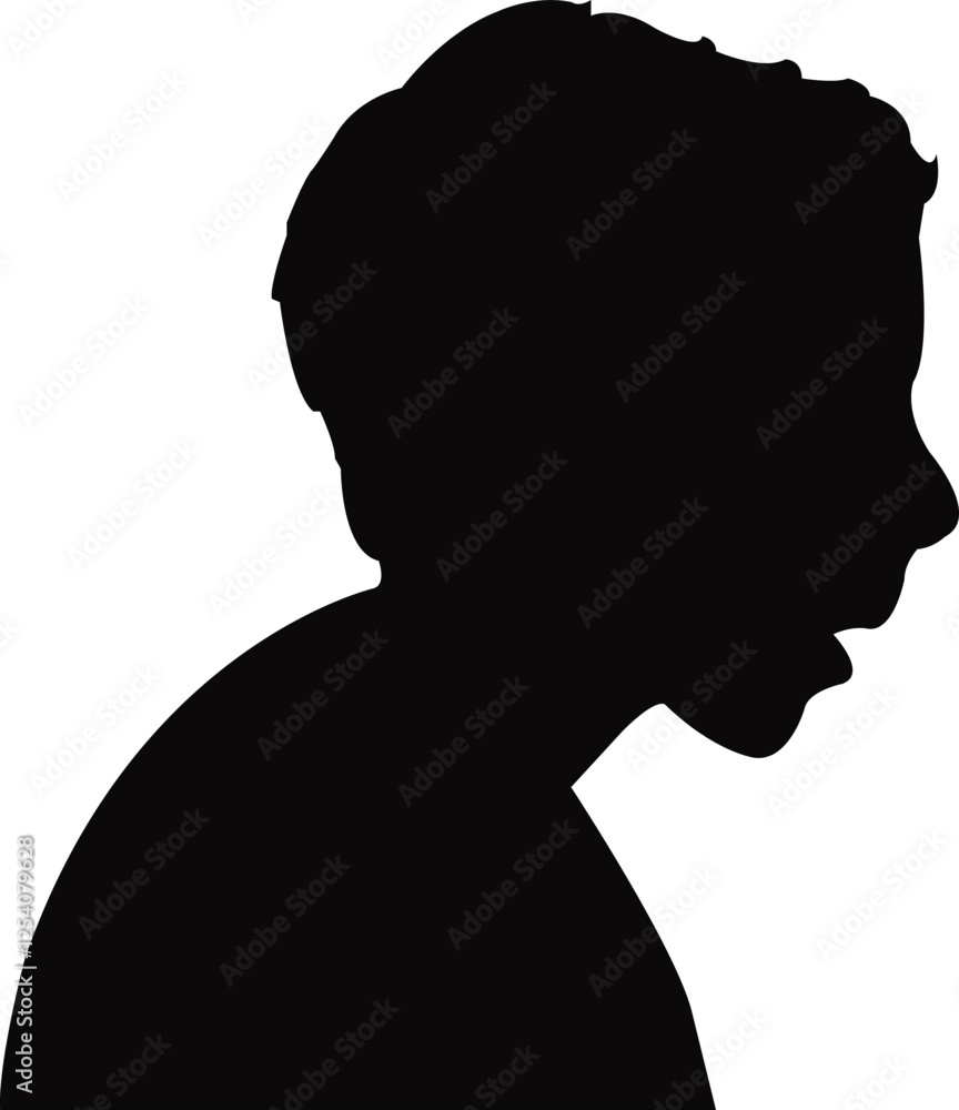 a boy head silhouette vector a boy head silhouette vector