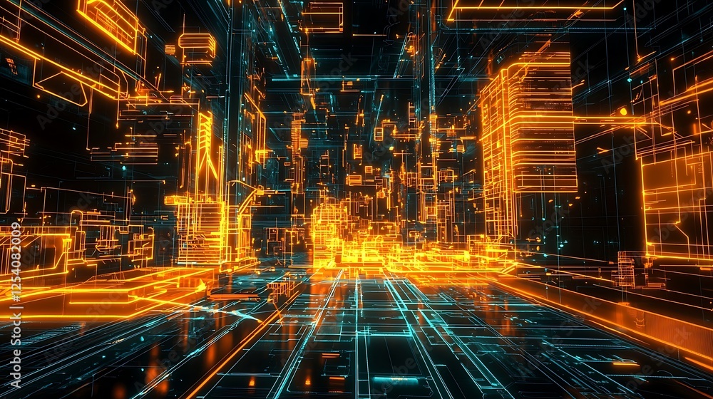 A surreal glowing cityscape designed by AI, featuring hyper-detailed futuristic buildings and radiant lighting. A surreal glowing cityscape designed by AI, featuring hyper-detailed futuristic buildings and radiant lighting.