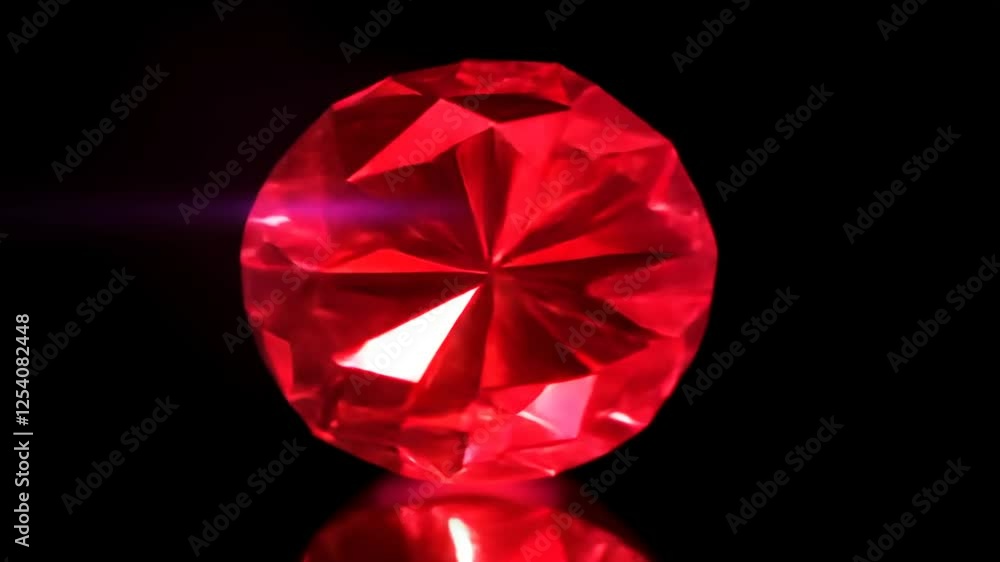 Brilliant Red Ruby Gemstone Close-Up Brilliant Red Ruby Gemstone Close-Up