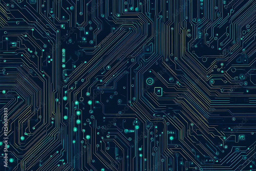 Abstract close-up of a glowing blue digital circuit board, showcasing intricate connections and technological design on a black background.
Abstract close-up of a glowing blue digital circuit board, showcasing intricate connections and technological design on a black background.