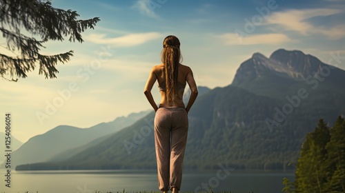 people doing yoga in the nature