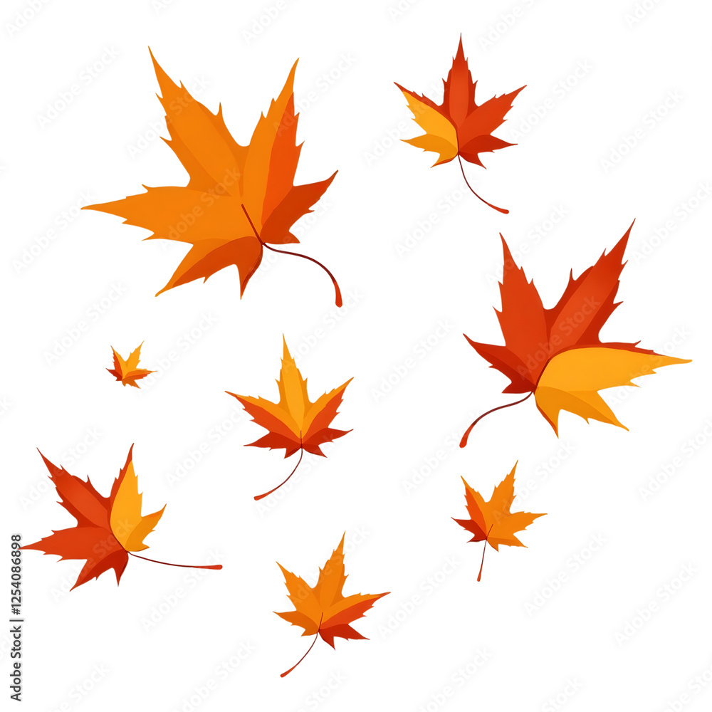 vibrant autumn maple leaves in warm red and orange tones seasonal foliage perfect for fall-themed designs, digital artwork, prints and nature-inspired decorative projects vibrant autumn maple leaves in warm red and orange tones seasonal foliage perfect for fall-themed designs, digital artwork, prints and nature-inspired decorative projects