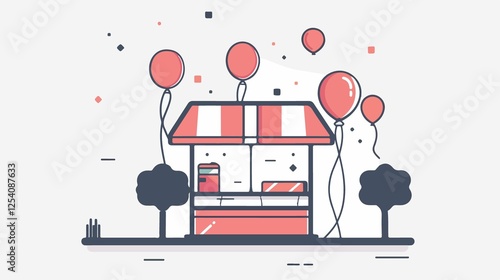 Carnival Balloon Shooting Game With Fair Booth