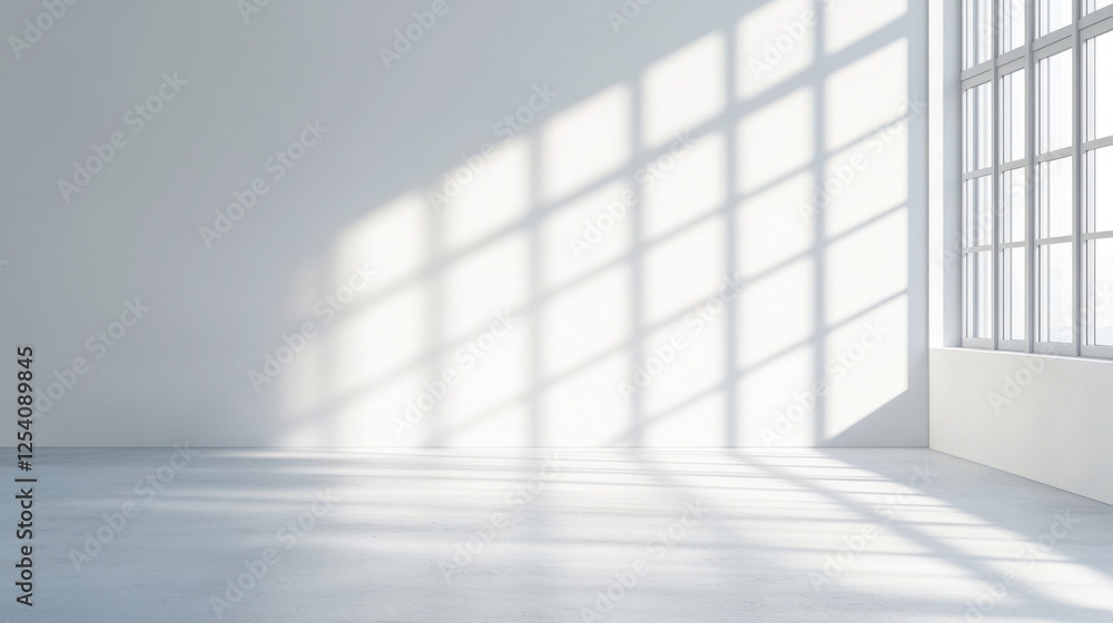 Minimalist interior design with window light and shadows for modern aesthetic inspiration Minimalist interior design with window light and shadows for modern aesthetic inspiration