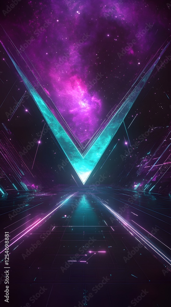 custom made wallpaper toronto digitalA dark background with an illuminated V shape at the bottom