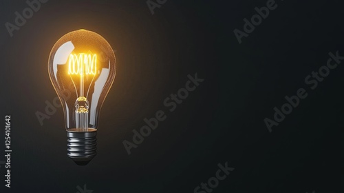 A glowing incandescent light bulb against a dark background, symbolizing ideas and inspiration.