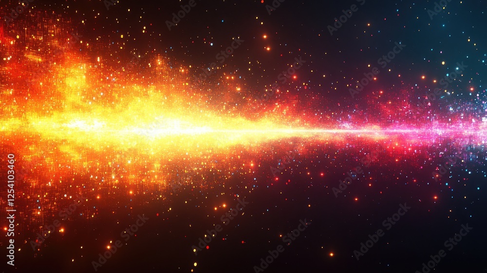A vibrant cosmic scene depicting stars and nebulae in a colorful galaxy. A vibrant cosmic scene depicting stars and nebulae in a colorful galaxy.