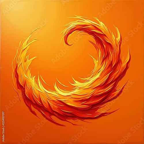 Fiery Orange Flame, Generate, AI