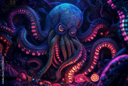 Wallpaper Mural Dynamic and imaginative abstract digital artwork with vibrant, detailed textures, offering a modern and striking visual impact and a lively, playful atmosphere Torontodigital.ca