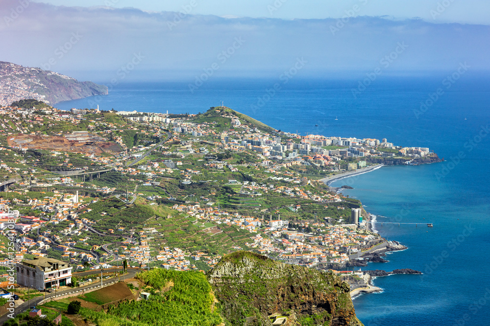 aerial view of Madeira island