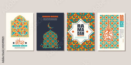 modern ramadan background collection for greeting card  fashion  commercial  banner, cover, social media