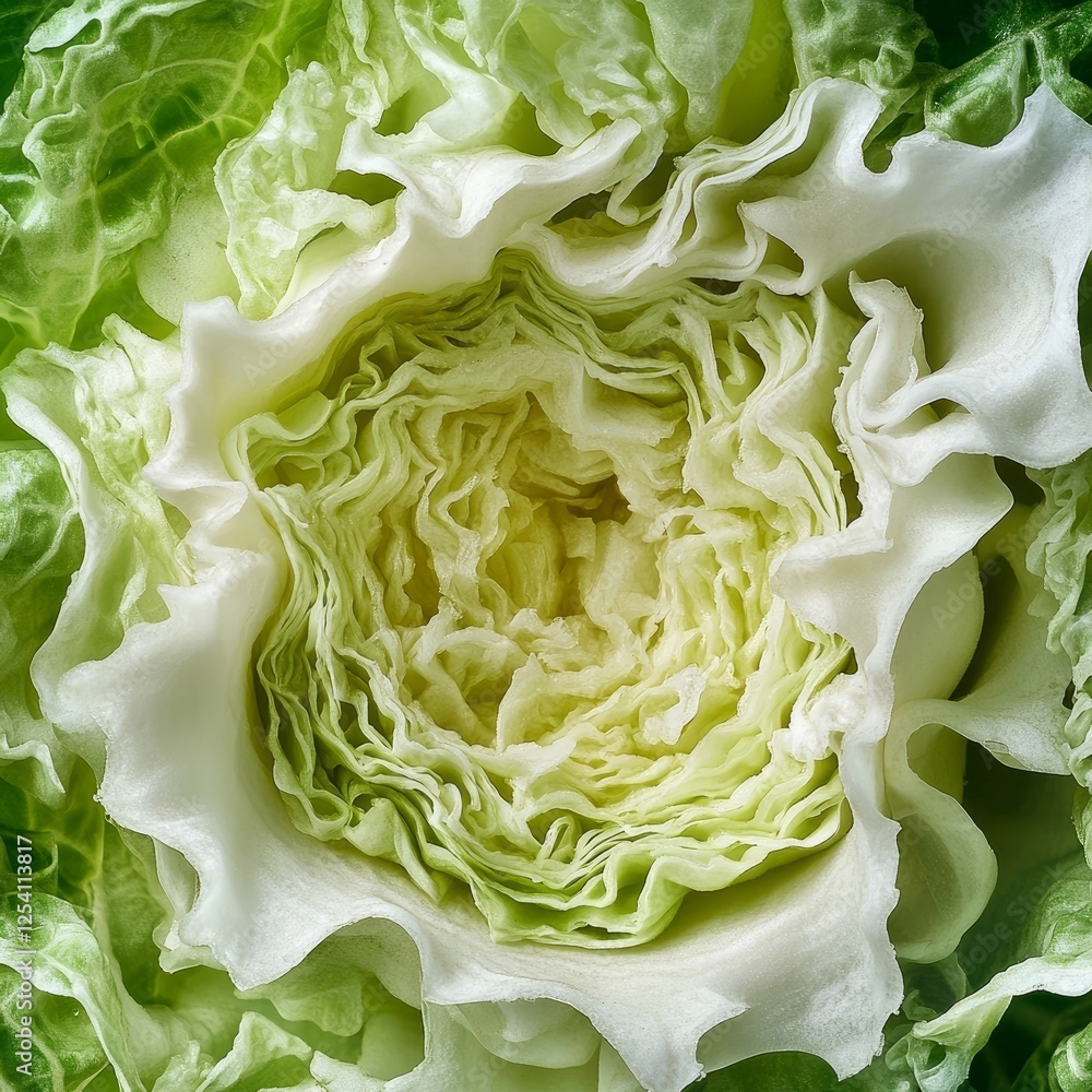 an iceberg lettuce with light green outer leaves transitioning to a pale yellow at the heart an iceberg lettuce with light green outer leaves transitioning to a pale yellow at the heart
