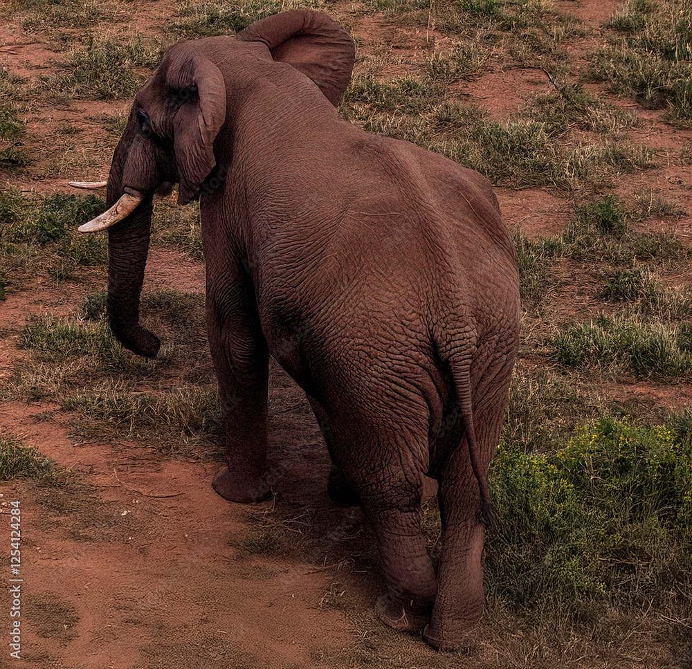 Obraz premium Elefante na savana africana