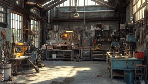 Vintage Workshop: A Timeless Industrial Space photo