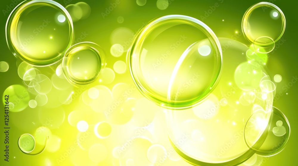 Abstract Green Bubbles Light Background Design Abstract Green Bubbles Light Background Design