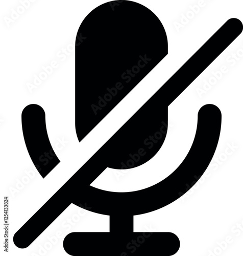 No microphone icon mic off symbol. Voice mute icon buttons. Colored set icons