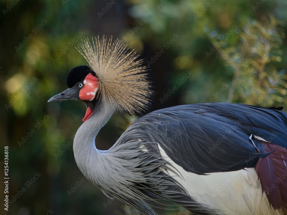 Fototapeta premium grey crowned crane