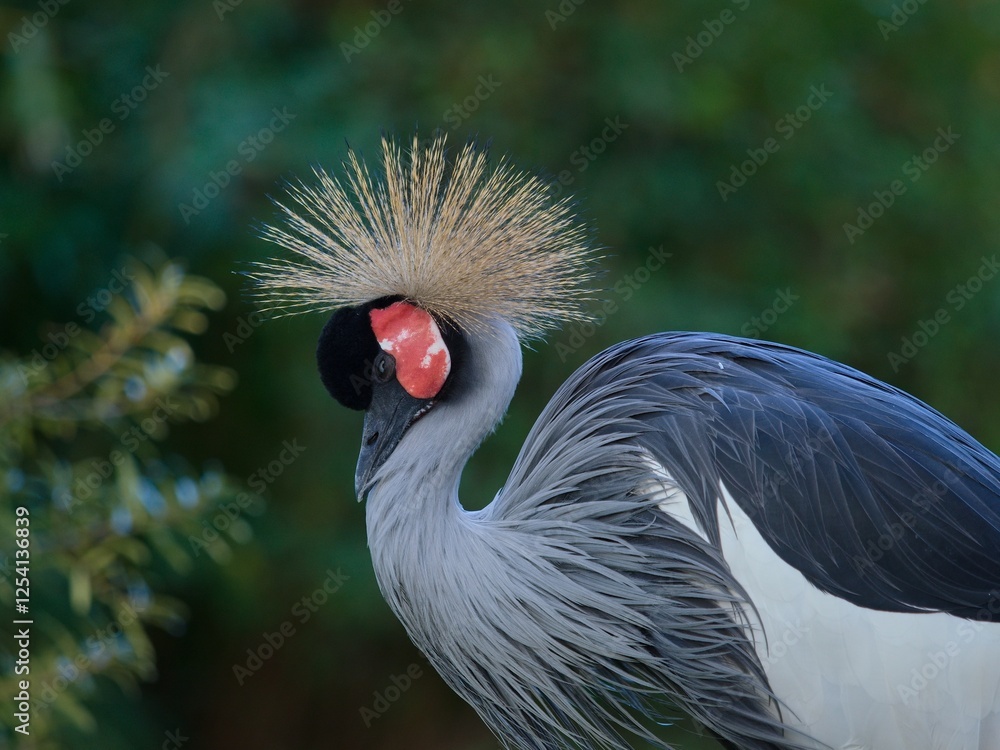 Fototapeta premium grey crowned crane