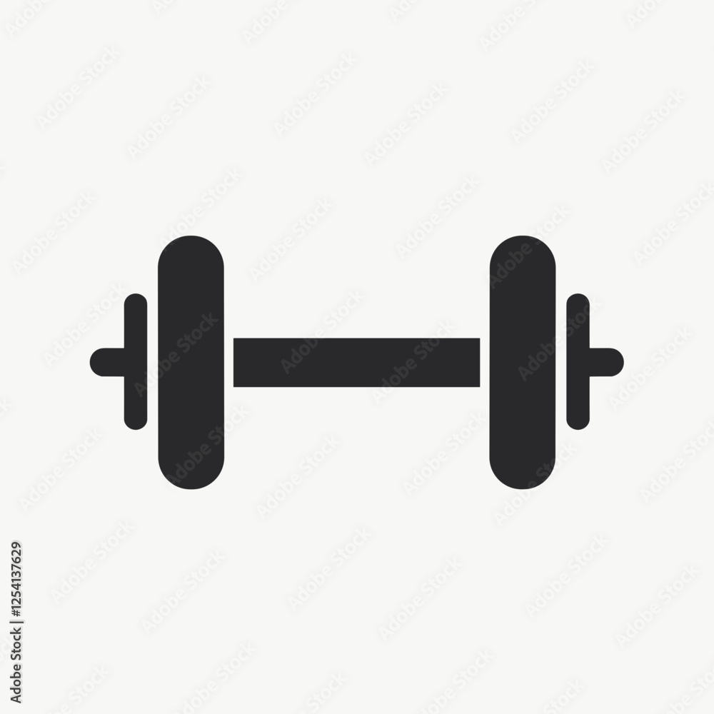 Dumbbell on a light background, fitness motivation Dumbbell on a light background, fitness motivation