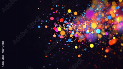 Wallpaper Mural A vibrant burst of colorful dots and streaks against a black background, representing the dynamic nature of digital marketing
 Torontodigital.ca