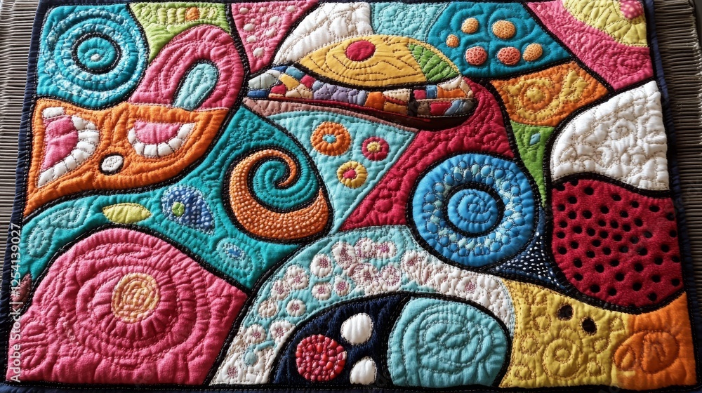 The artwork presents a sophisticated geometric pattern, vibrant colors, and intricate digital textures, resulting in a visually appealing and modern scene The artwork presents a sophisticated geometric pattern, vibrant colors, and intricate digital textures, resulting in a visually appealing and modern scene