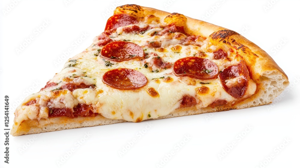 A delicious slice of pepperoni pizza with melted cheese and a golden-brown crust, perfect for a quick meal or snack. A delicious slice of pepperoni pizza with melted cheese and a golden-brown crust, perfect for a quick meal or snack.