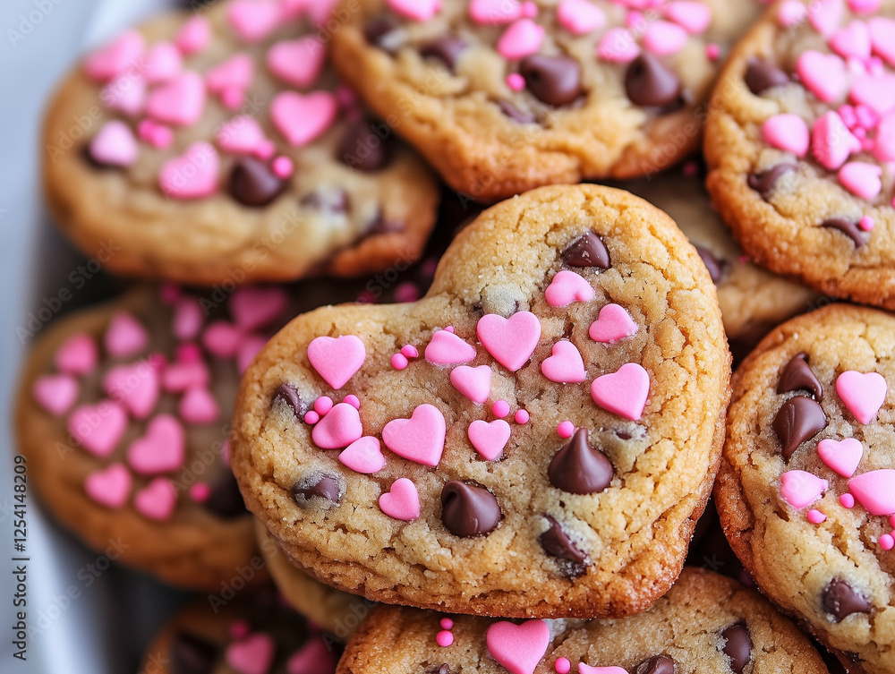 Heart-Shaped Chocolate Chip Cookies Heart-Shaped Chocolate Chip Cookies