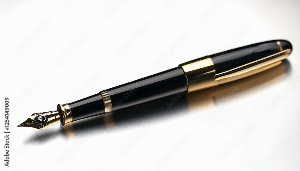 Fototapeta premium fountain pen isolated on white