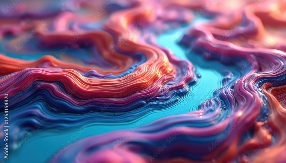 Abstract liquid paint with psychedelic swirls, trippy acrylic background. Fluid gradient, rainbow colors, smooth lines create modern surreal creative fractal vibe, wave flow. Abstract liquid paint with psychedelic swirls, trippy acrylic background. Fluid gradient, rainbow colors, smooth lines create modern surreal creative fractal vibe, wave flow.