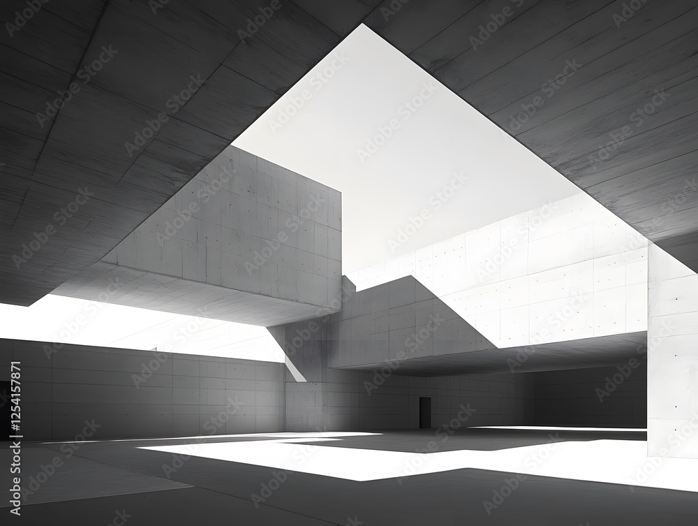 Abstract Monochromatic Concrete Architecture Interior Design Abstract Monochromatic Concrete Architecture Interior Design