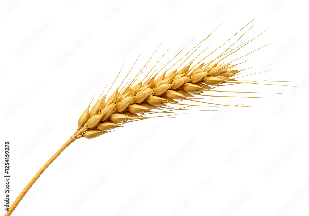 Golden wheat ear isolated on white background Golden wheat ear isolated on white background