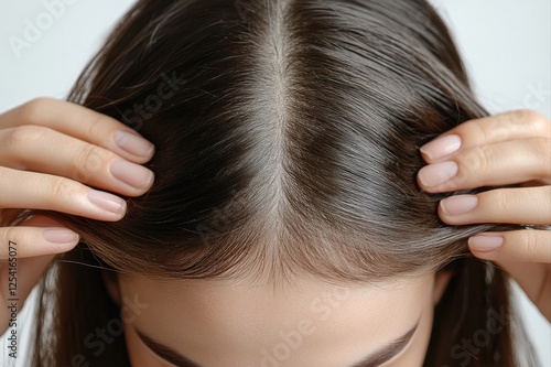 Hair health care tips salon setting informative article bright environment close-up perspective hair growth concepts photo