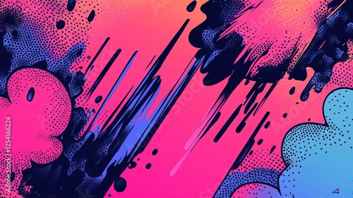 A dynamic pop art-style comic frame background, ideal for adding visual impact