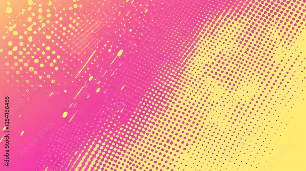 custom made wallpaper toronto digitalA halftone manga-style background in pink and yellow, offering a cute kawaii aesthetic, ideal for girly pop art designs