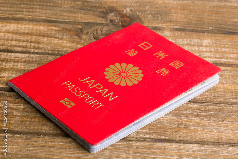 japan passport on wooden background japan passport on wooden background