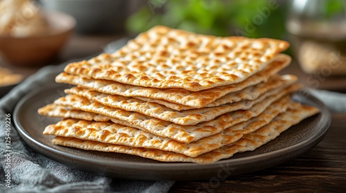 Closeup of Matzah photo