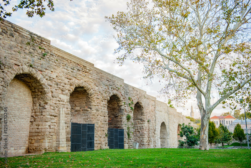 The old viaduct in Istanbul is very beautiful. High quality photo The old viaduct in Istanbul is very beautiful. High quality photo