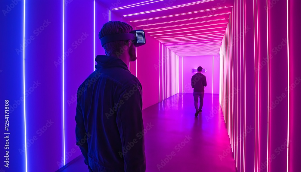 Interactive neon art installation captured at an exhibit, where visitors interact with luminous, touch-sensitive light sculptures. Interactive neon art installation captured at an exhibit, where visitors interact with luminous, touch-sensitive light sculptures.