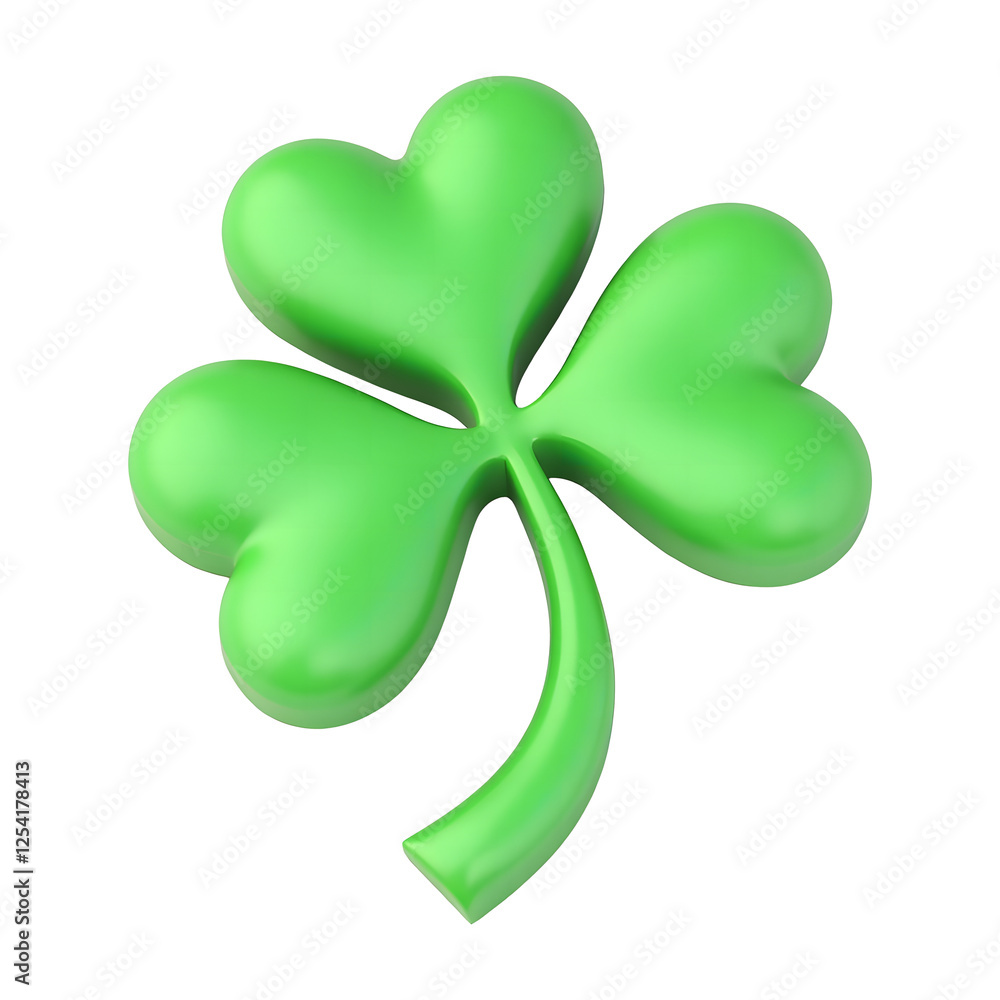 Lucky 3D Shamrock Symbol on Transparent Background for St. Patrick's Day Graphics Lucky 3D Shamrock Symbol on Transparent Background for St. Patrick's Day Graphics