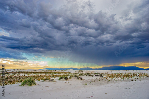 Storm Clouds Over White Sands Desert photo