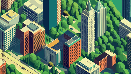 Exploring Atlanta- An Isometric Cityscape.eps