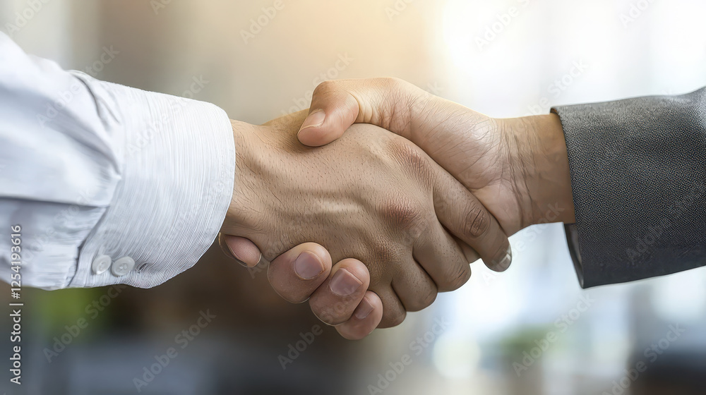 Successful business partnership handshake between professionals Successful business partnership handshake between professionals