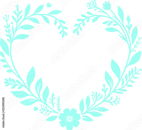 Blue heart frame