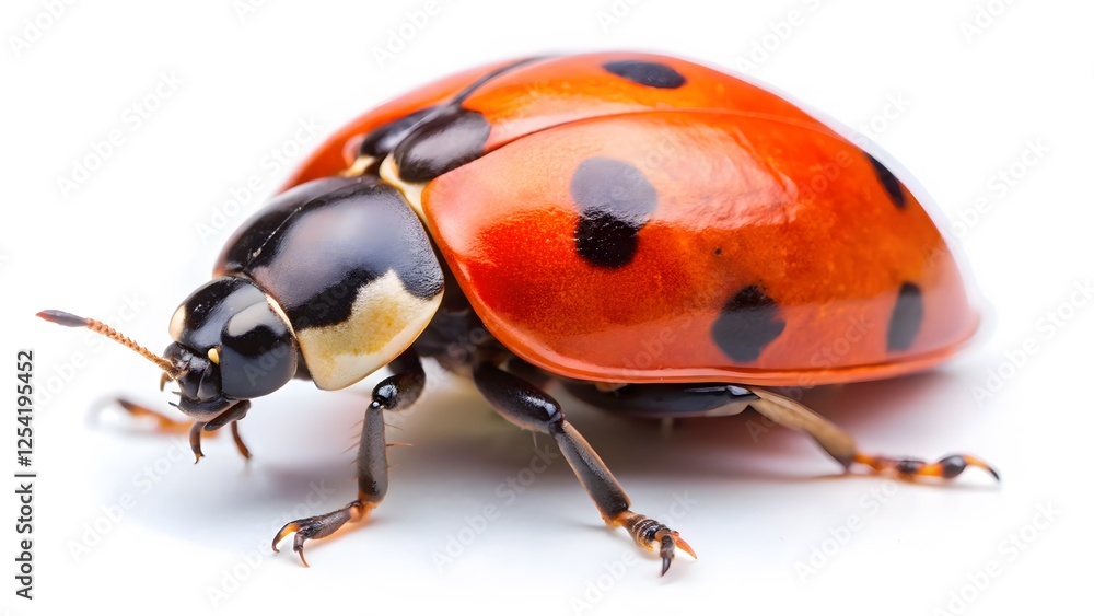 Ladybug Closeup on White Background Ladybug Closeup on White Background